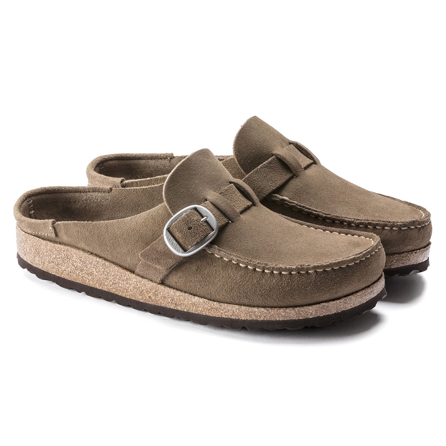 Birkenstock Buckley Suede Leather Clog in Gray Taupe - Comfortable Slip-On Shoes for Women & Men - Perfect for Home, Office & Casual Wear
