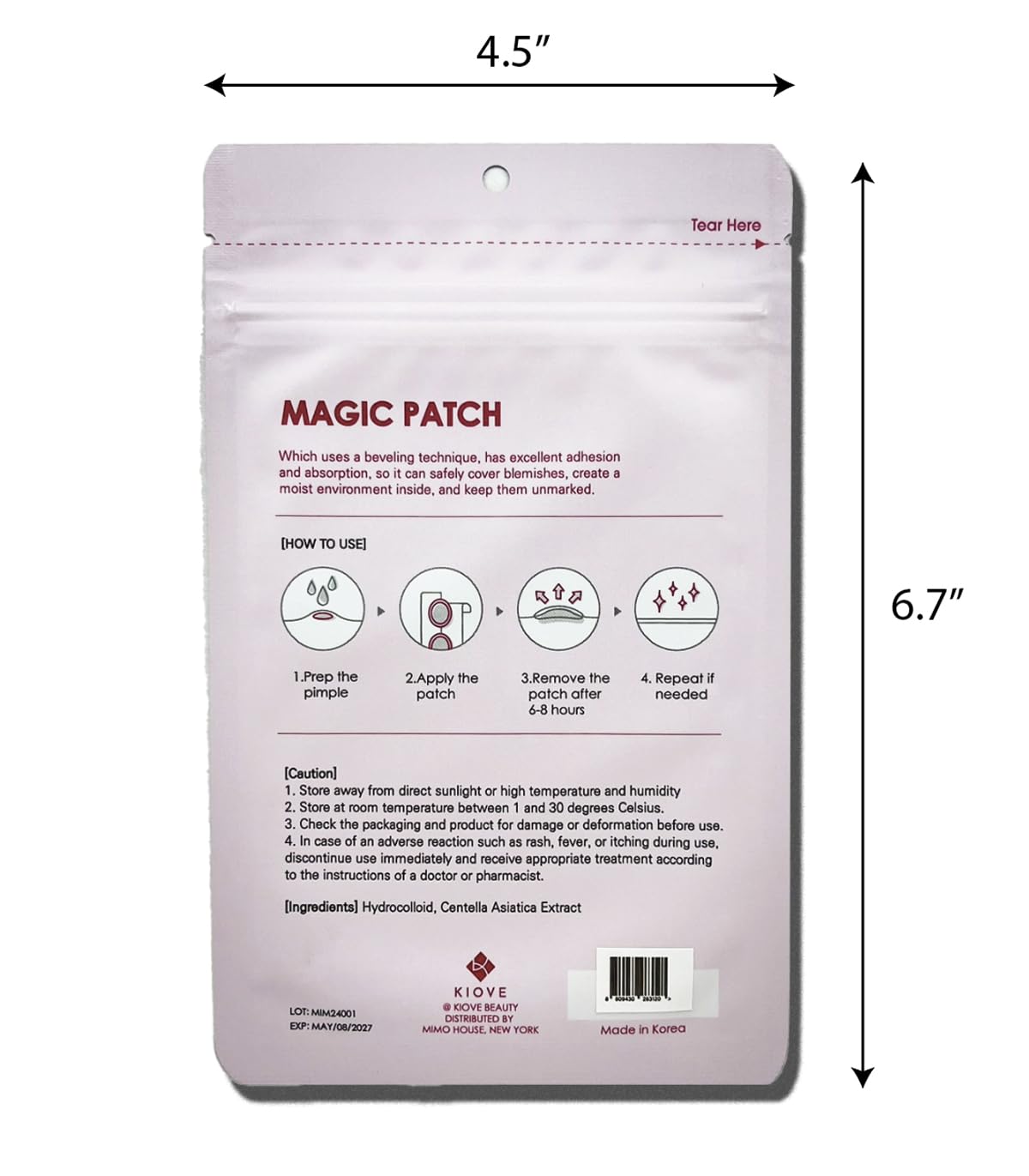 Magic Patch - Hydrocolloid Acne Pimple Patches for Zits & Blemishes | 38 Count Spot Stickers for Face & Skin Care | Korean Beauty (K-Beauty) | Perfect for Overnight Treatment & Daily Acne Relief