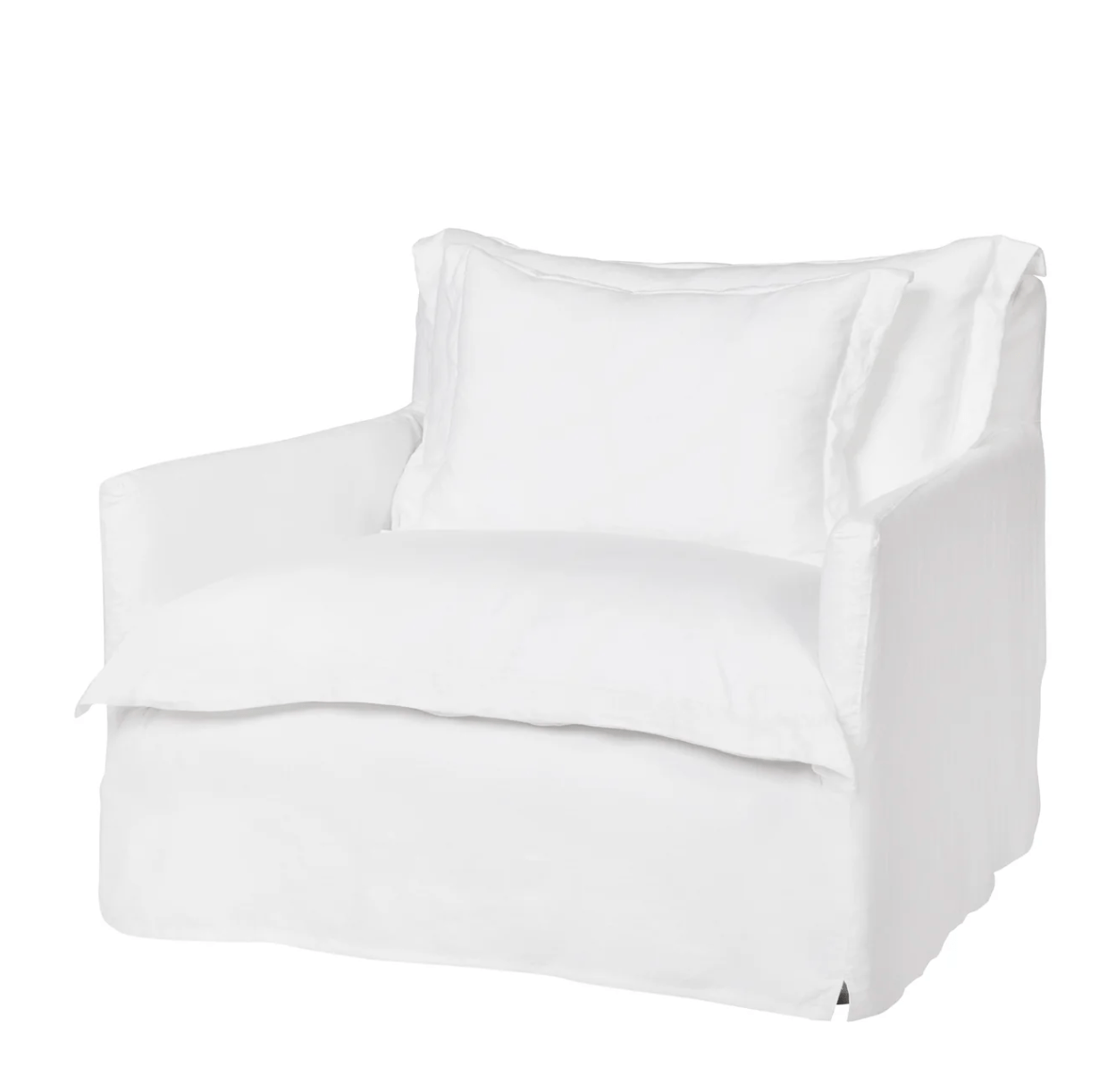 42-inch Slipcovered Chair & Half - Modern Upholstered Accent Chair for Living Room, Bedroom, or Office - St. Lucia Collection - Comfortable Lounge Seating with Removable Washable Cover