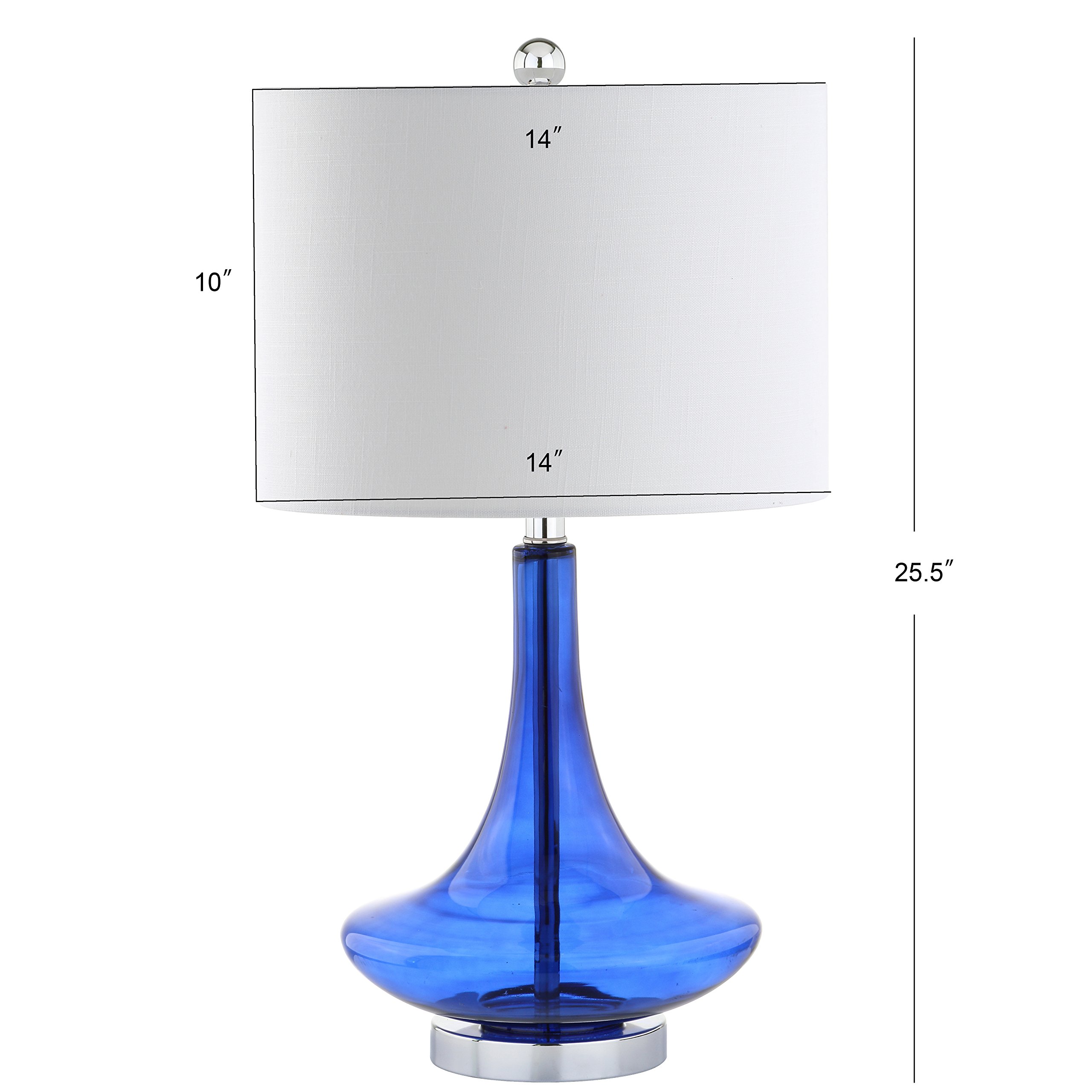 JONATHAN Y JYL1081D-SET2 Set of 2 Modern Glass Teardrop LED Table Lamps - 25.5