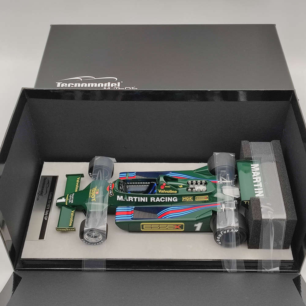 1/18 Tecno Mythos Series Lotus 79 1979 Italy GP Car #1 TM18 287A Resin Model Car - Collectible Racing Replica for Display & Enthusiasts