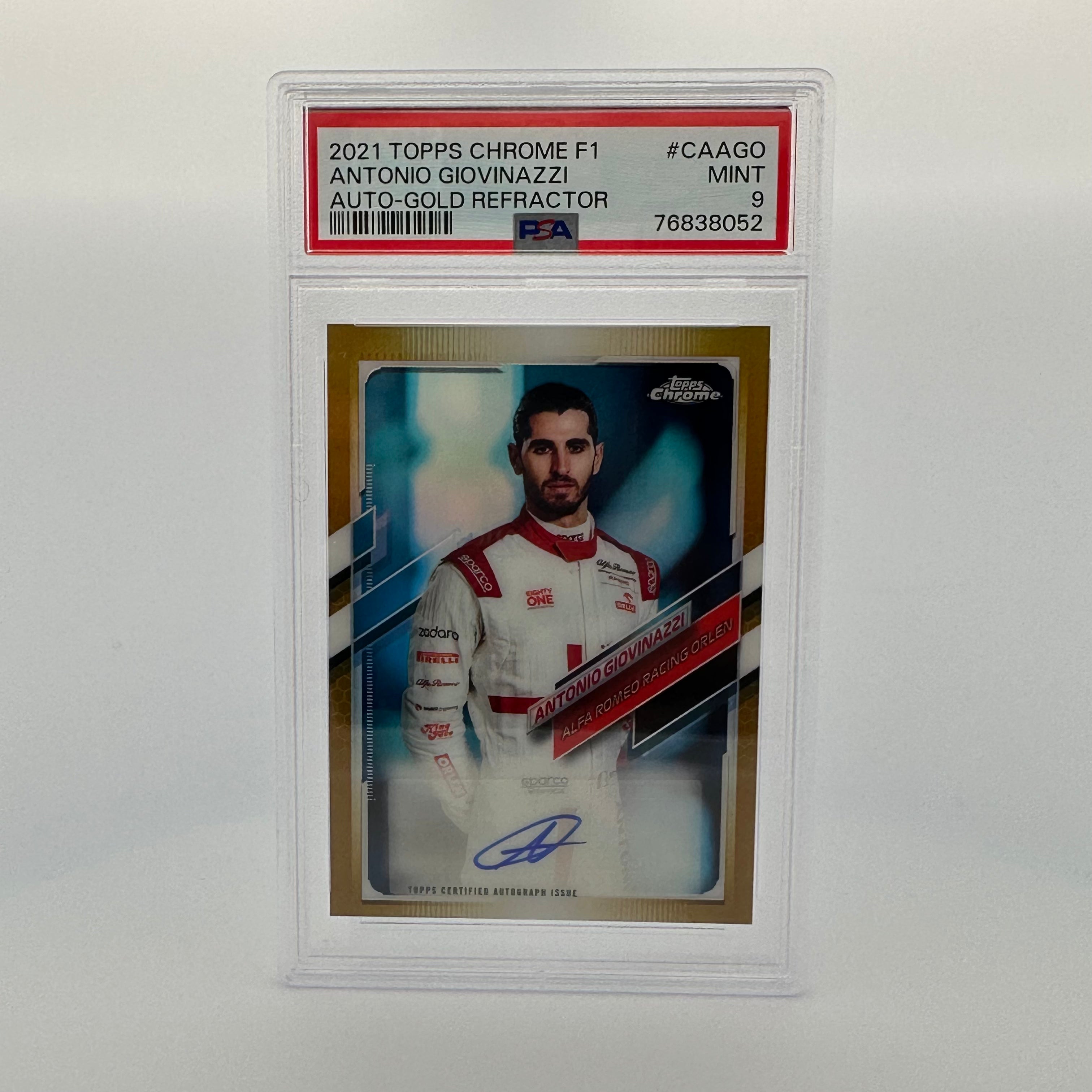 PSA 9 Antonio Giovinazzi #CAAGO 35/50 Gold Refractor Auto - Perfect for F1 Collectors & Racing Memorabilia Enthusiasts