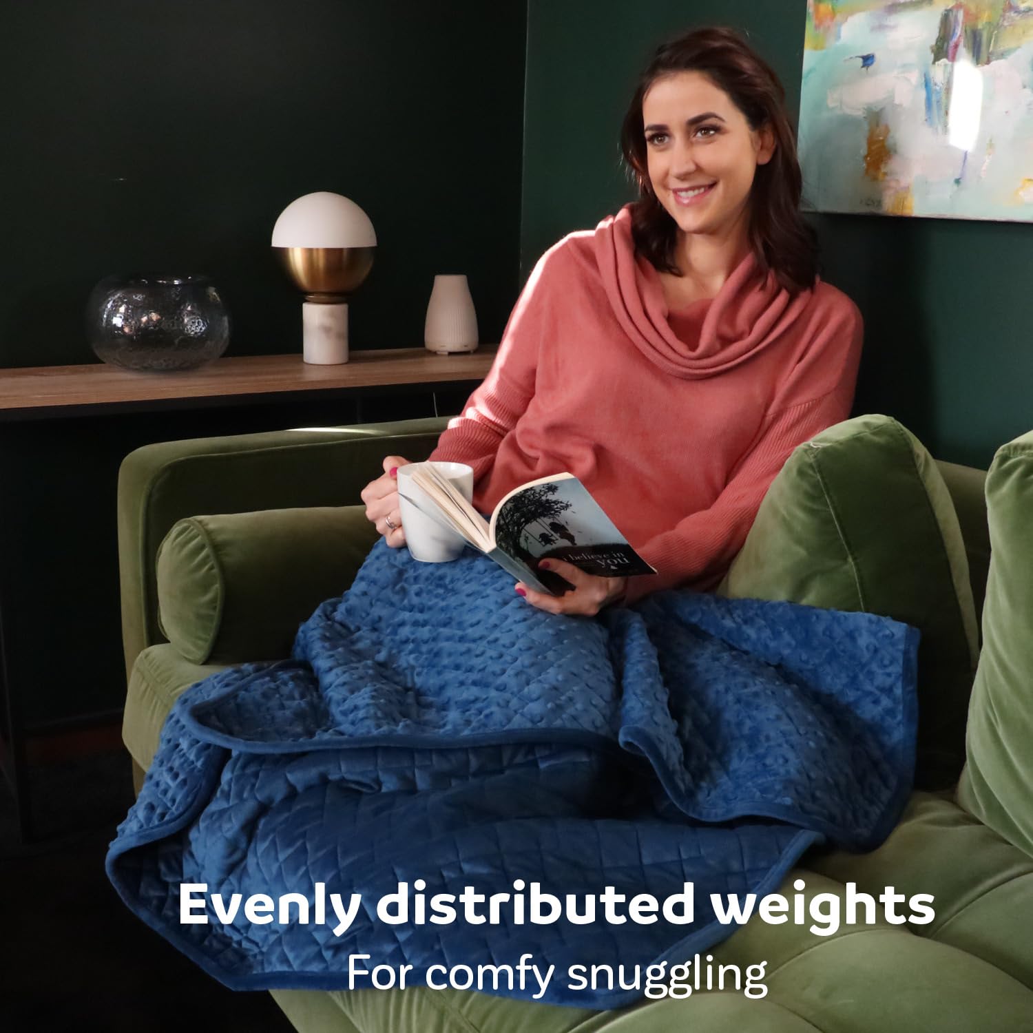 Fun & Functional 5lb Weighted Blanket for Kids Over 50lbs - Soft Minky Sensory Blanket for Anxiety Relief, Autism & ADHD - Perfect for Home, School, Therapy & Travel Comfort