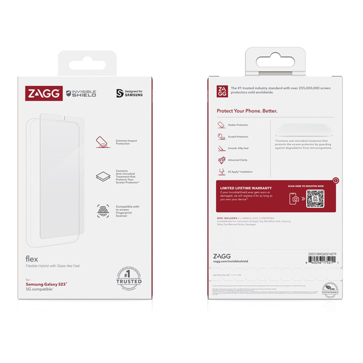 InvisibleShield Flex Screen Protector for Samsung Galaxy S23+ - HD Clear, Anti-Scratch, Bubble-Free Installation - Perfect for Work, Travel & Everyday Protection