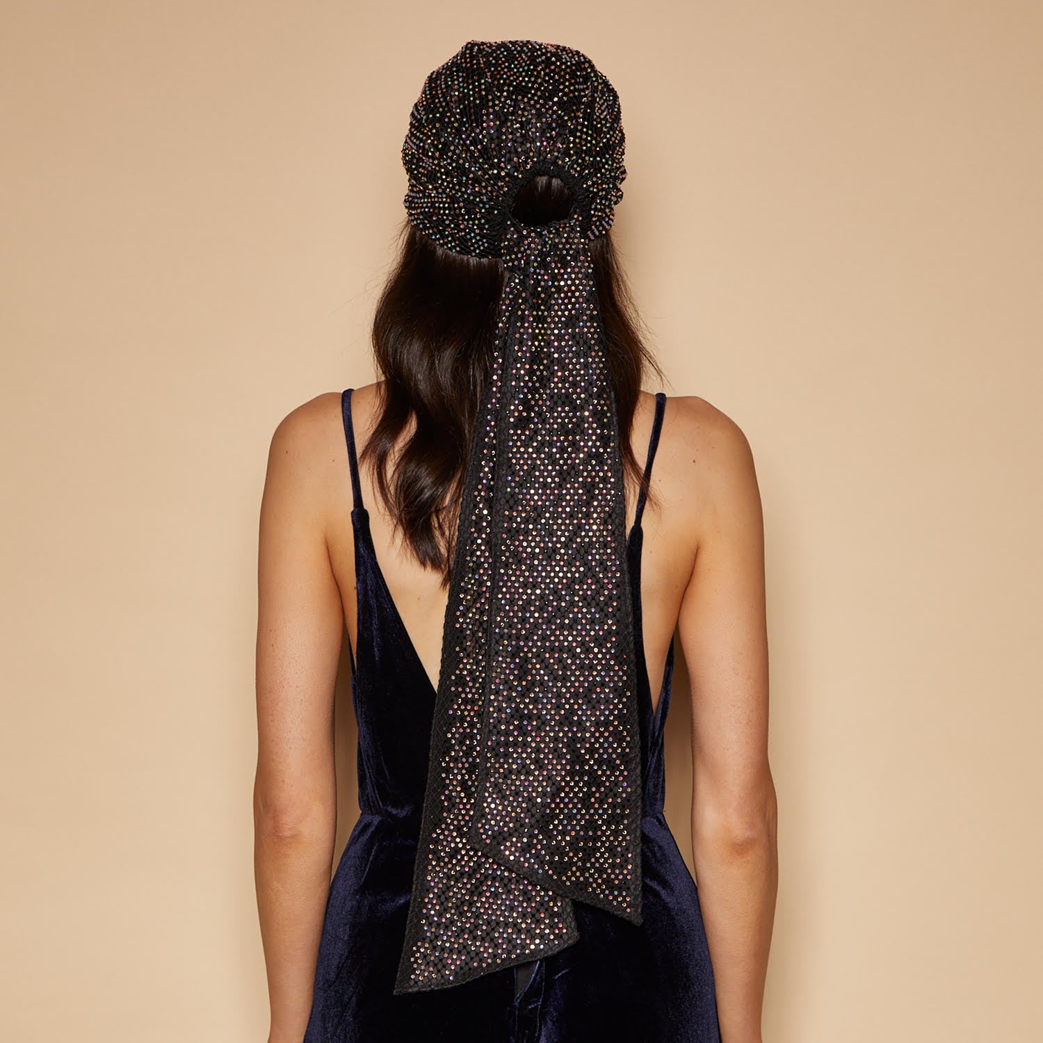 Gigi Crystal Mesh Headscarf - Elegant Rhinestone Hair Accessory for Women | Perfect for Weddings, Parties & Special Occasions