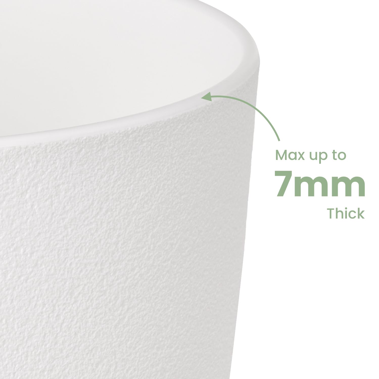 12 Inch Hanging Planters Set of 2 - White Flower Pots with Drainage Holes & Chains for Indoor Outdoor Garden - Perfect for Balcony, Patio, and Home Decor