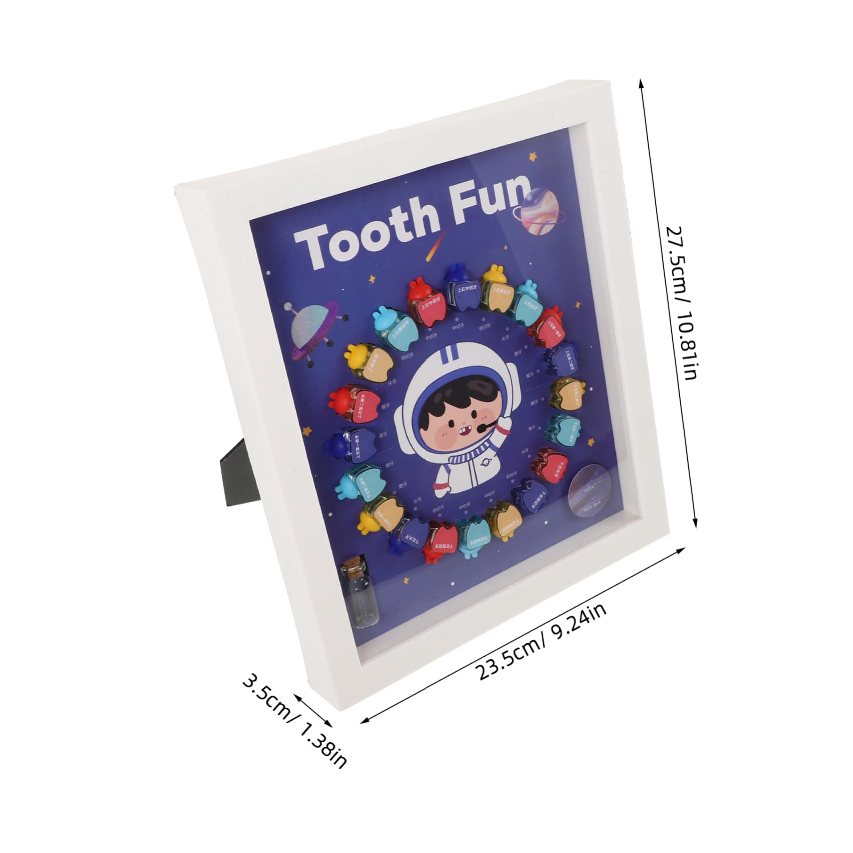 VICASKY Kids Tooth Keepsake Box - First Tooth Organizer & Baby Teeth Storage Container for Memories (Plastic, White) - Perfect for Baby Showers, First Tooth Loss & Childhood Milestones