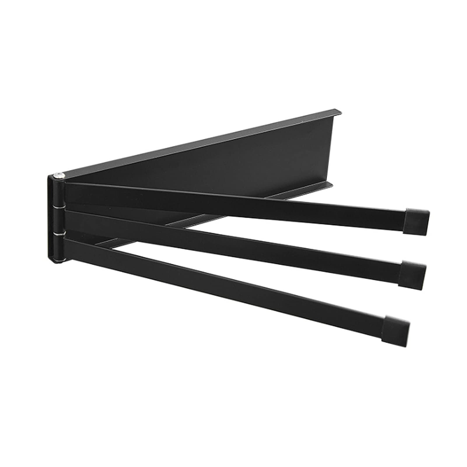 3-Arm Wall Mounted Swivel Towel Rack - Space Saving Bathroom Towel Holder with Swing Bars for Hand & Bath Towels | Perfect for Small Bathrooms, Kitchens & Laundry Rooms