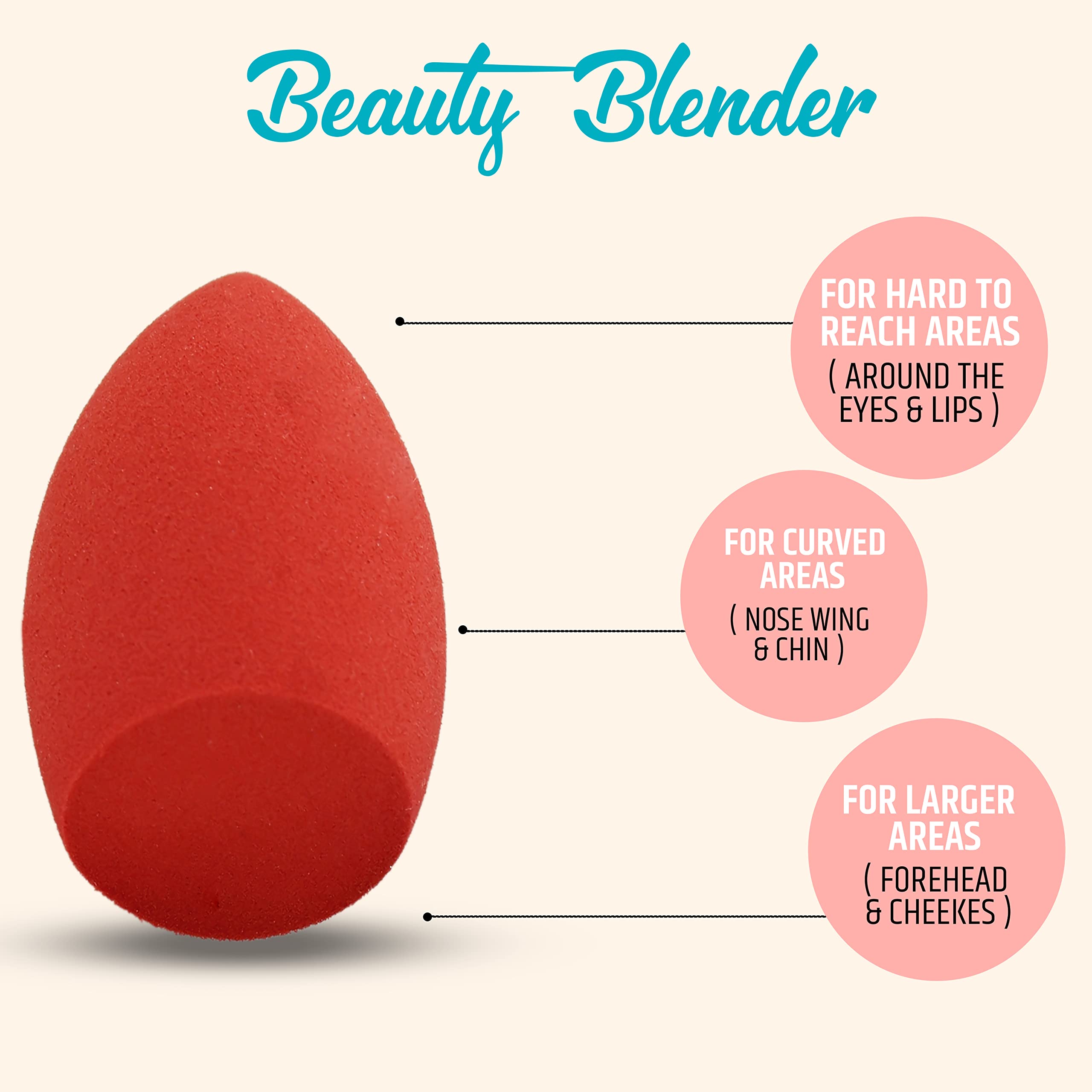 **Insight Cosmetics Mini Beauty Blender Sponge (3-Pack) - Perfect for Makeup Application, Blending, and Travel**
