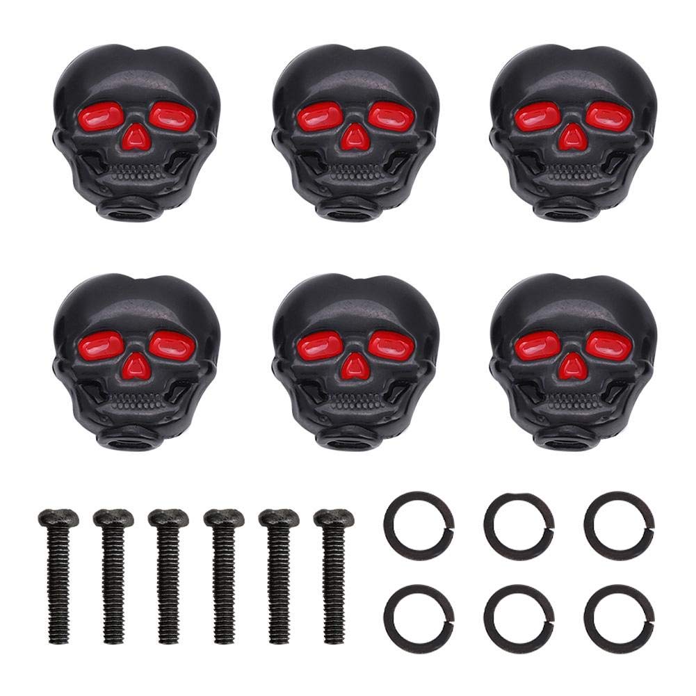 6-Piece Plastic Tuning Peg Caps - Replacement Key Button Heads for Acoustic, Electric & Folk Guitars - Perfect for Guitar Maintenance & Protection