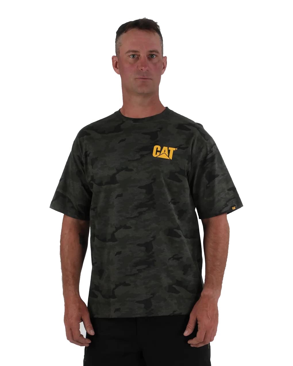 Caterpillar Men's Trademark T-Shirt - Regular & Big & Tall Sizes | Durable Cotton Work Shirt for Construction, Outdoor & Casual Wear