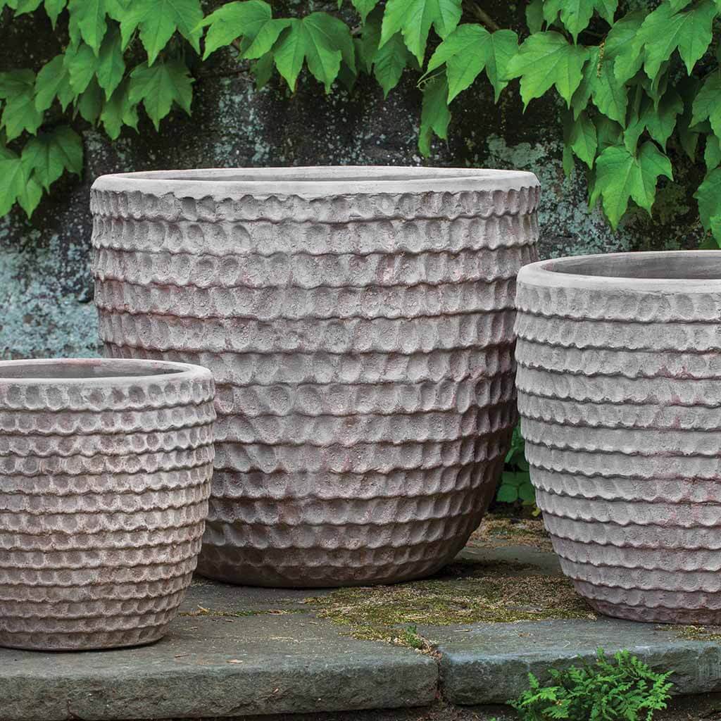 Campania International Dimple Planter Set of 3 - Antico Terra Cotta Flower Pots for Indoor & Outdoor Plants | Perfect for Home Garden, Patio Decor, and Gift Giving