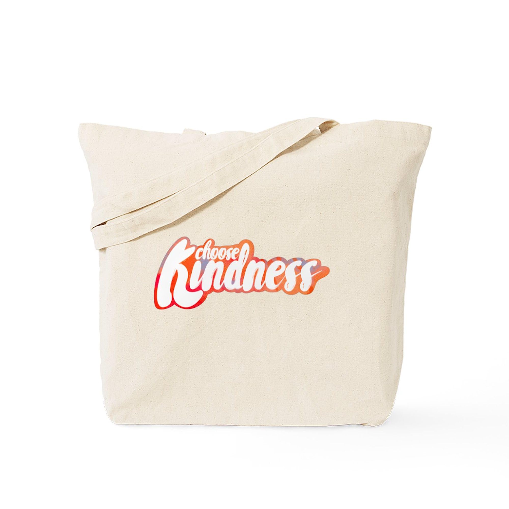 Choose Kindness Natural Canvas Tote Bag - Eco-Friendly Reusable Grocery Shopping Bag for Women & Men - Perfect for Groceries, Beach, Work & Daily Use