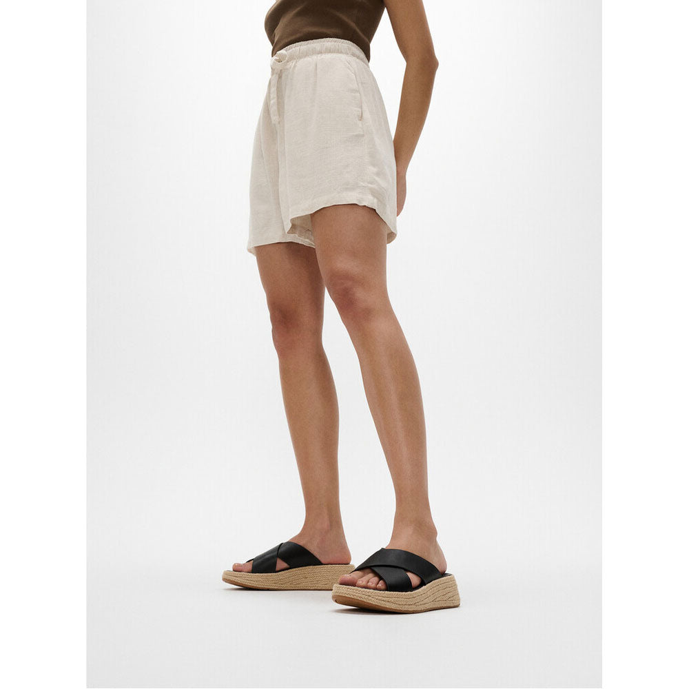 FitFlop F Mode Espadrille Leather Flatform Sandals for Women - Comfortable Black Summer Wedge Sandals | Perfect for Beach, Vacation & Casual Outings