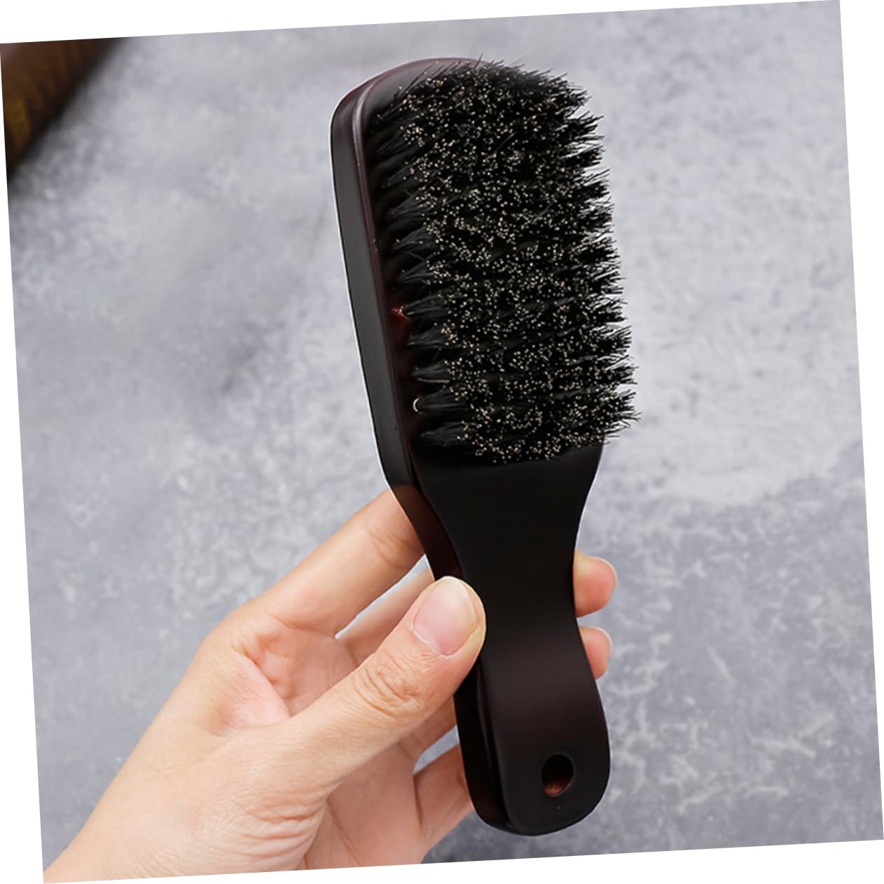 Lurrose Men's Beard Brush - Natural Bristle & Beech Wood Beard Grooming Brush for Styling Mustache & Facial Hair - Perfect for Daily Grooming, Travel & Salon Use