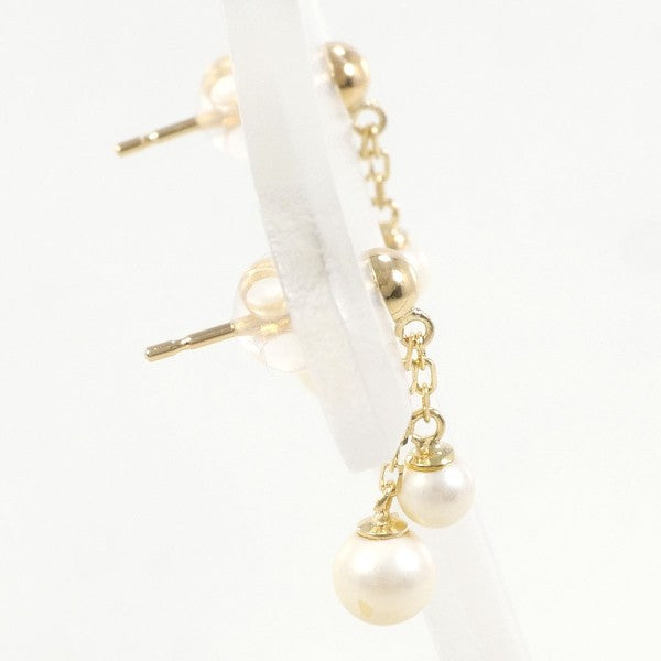 18K Yellow Gold Pearl Earrings for Women - Elegant Stud Earrings with Real Pearls - Perfect for Weddings, Parties & Special Occasions