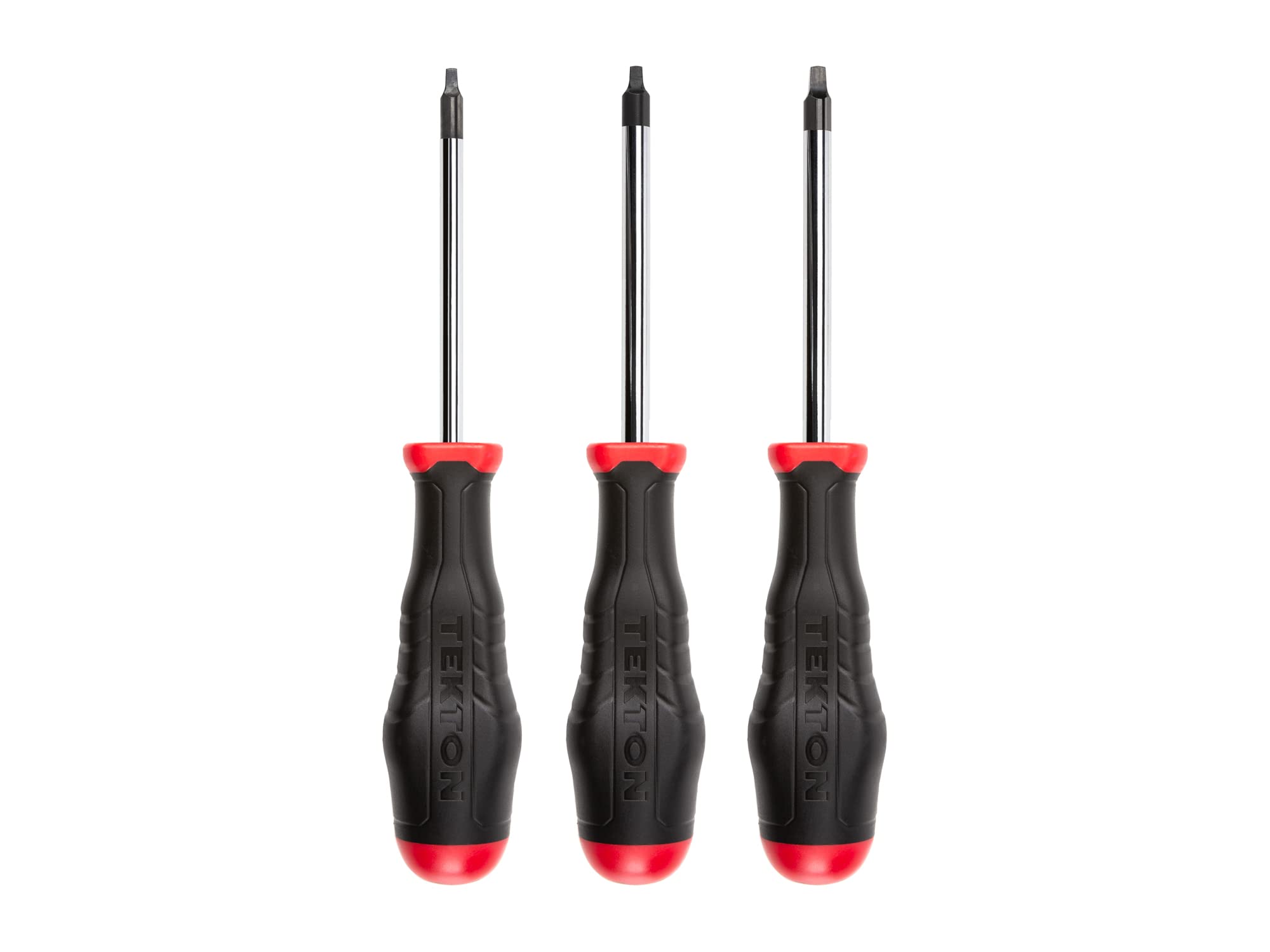 TEKTON 3-Piece Square High-Torque Screwdriver Set (S1-S3) | DHQ43001 | Made in USA | Professional Tool for Automotive, Machinery & Heavy-Duty Repairs