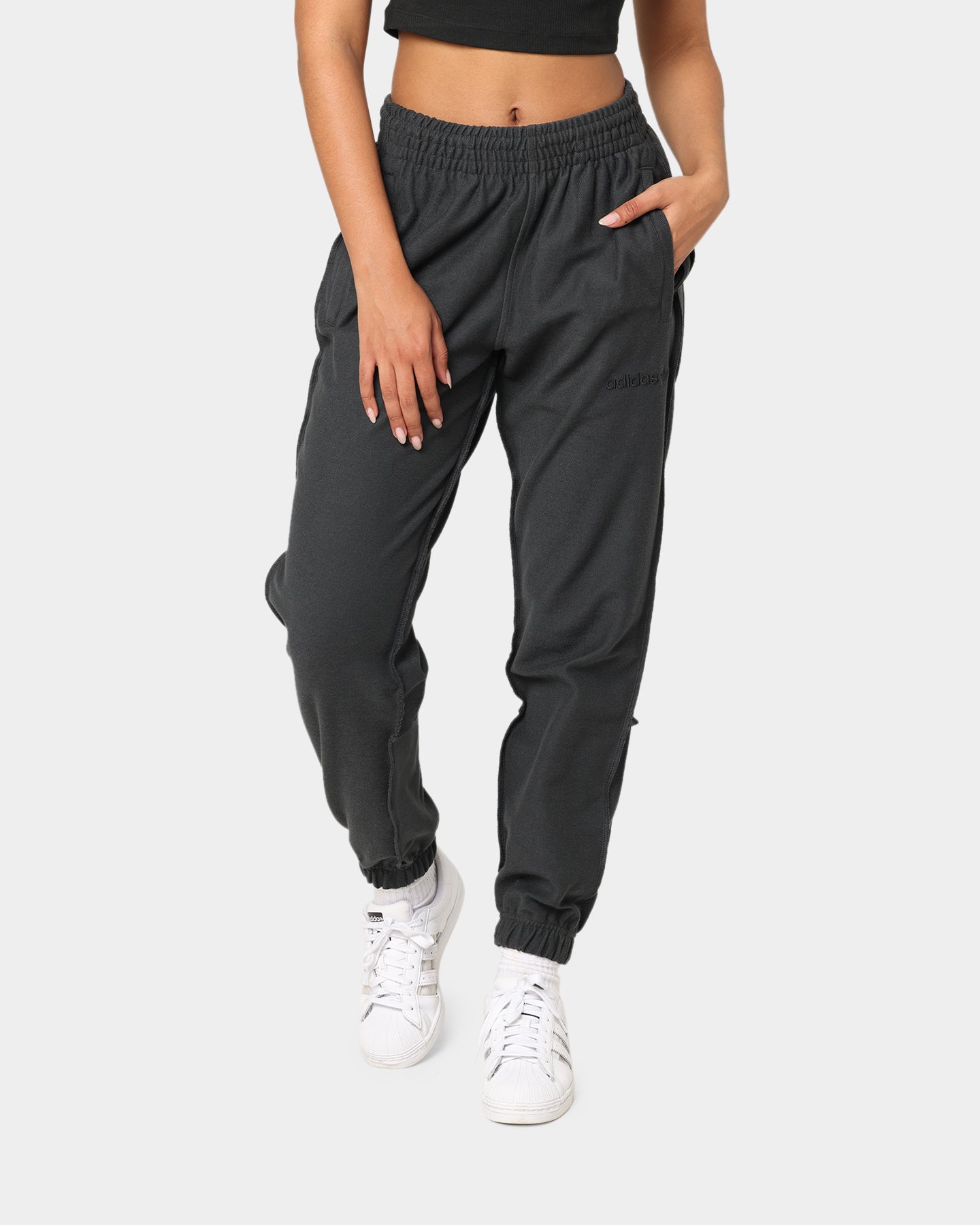 Adidas Loopback Sweatpants for Men - Carbon Grey Comfortable Jogger Pants for Gym, Running & Casual Wear