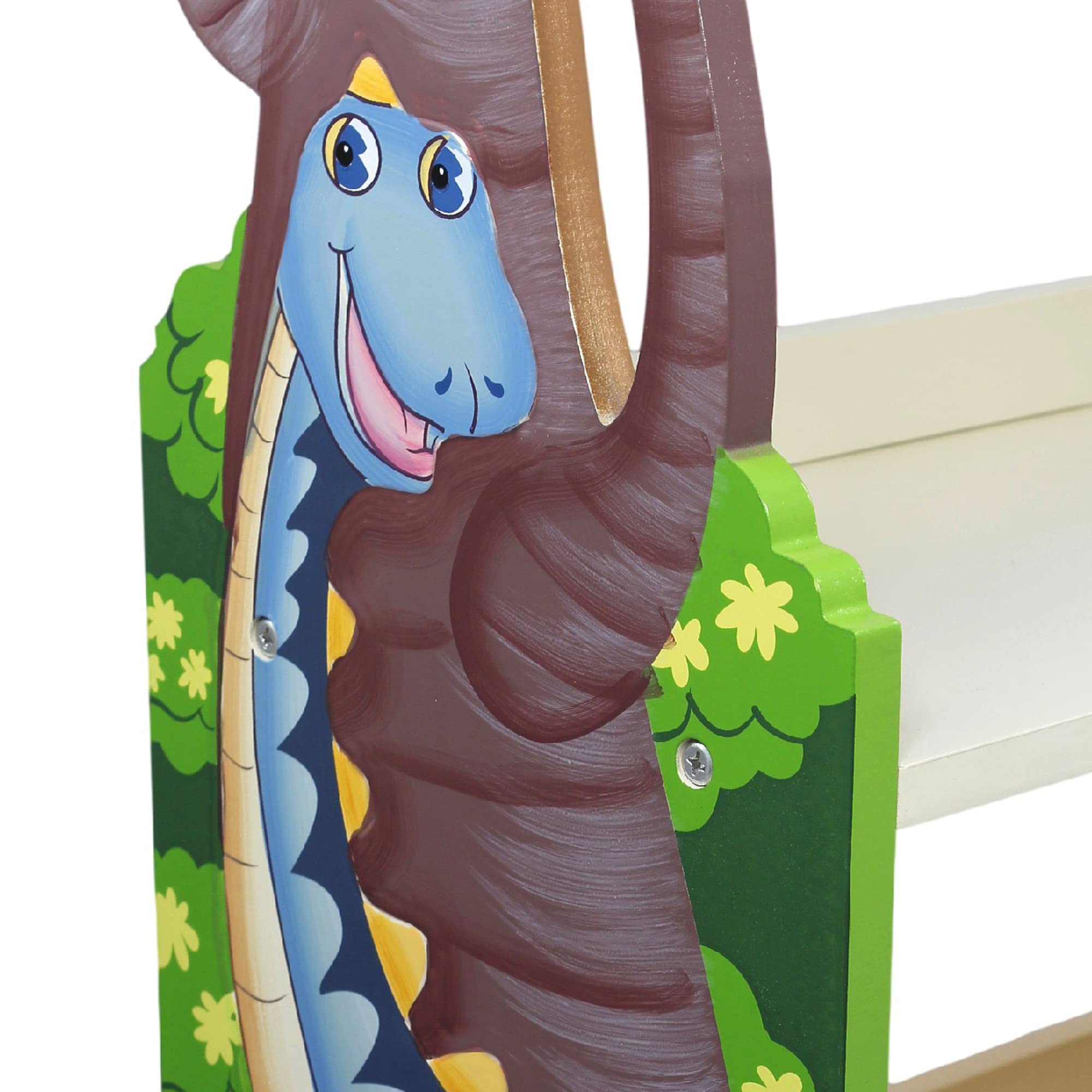 Fantasy Fields - 3-Tier Wooden Baby Bookshelf & Toy Storage with Drawer, Dinosaur Kingdom Themed Kids Bookcase - Inspires Imagination & Organizes Toys, Books & Nursery Decor (38