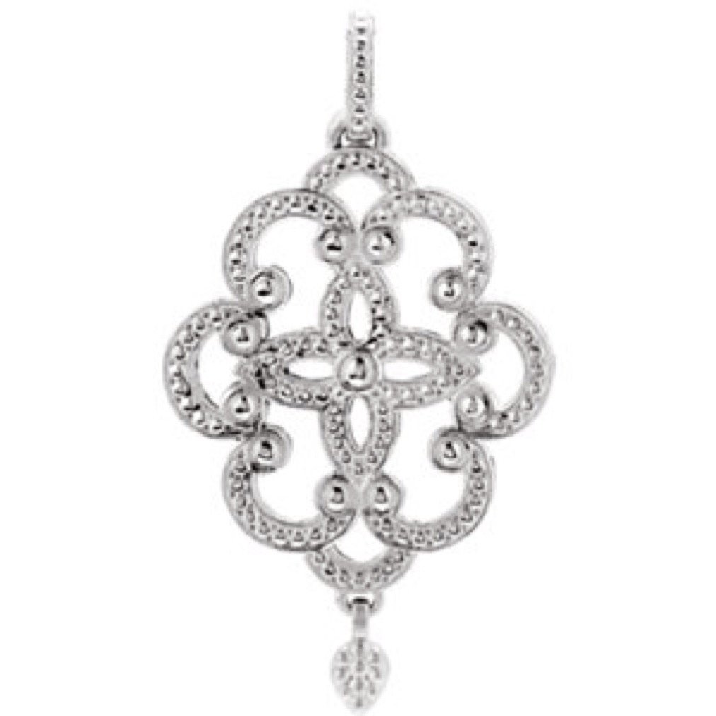 Etruscan Style Sterling Silver Granulated Chandelier Necklace - Handcrafted Jewelry for Women, Perfect for Weddings, Parties & Special Occasions