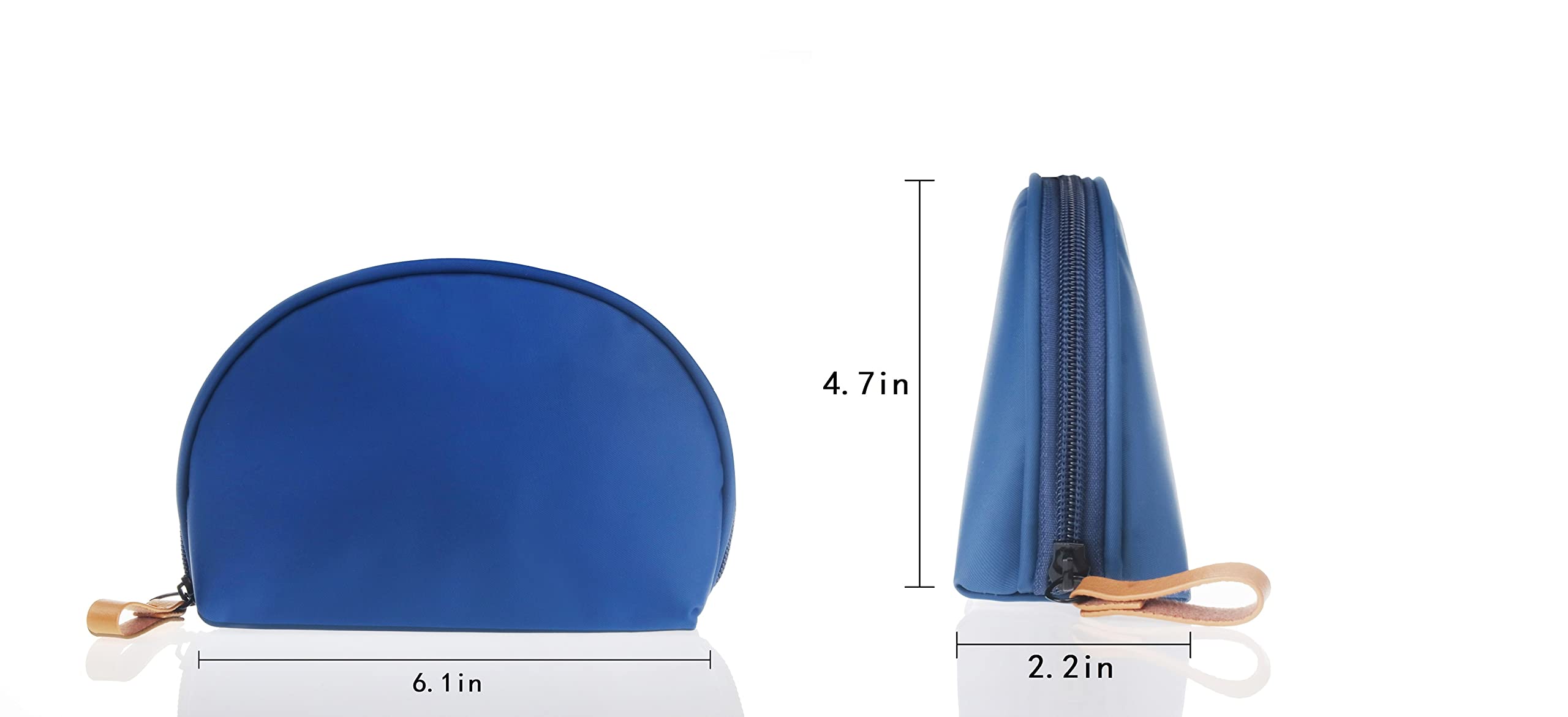Waterproof Small Makeup Bag for Women - Portable Travel Cosmetic Pouch, Nylon Organizer for Purse (Blue) | Perfect for Gym, Vacation & Everyday Essentials