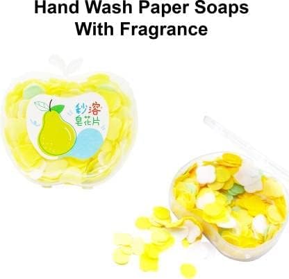 FATFISH Travel Paper Soap Sheets - 6 Pack Apple-Shaped Plastic Case | Portable, Biodegradable Hand Wash for Camping, Hiking & Airplane Travel