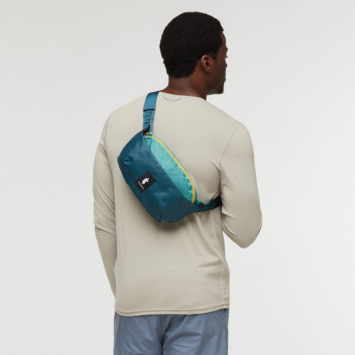 Cotopaxi Coso 2L Hip Pack - Water-Resistant Waist Bag for Everyday Use - Abyss/Coastal Color - Perfect for Hiking, Travel & Outdoor Adventures