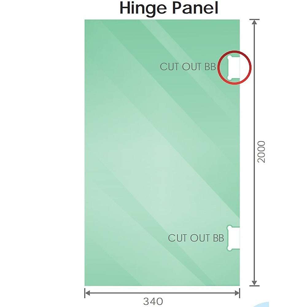 100x100cm Frameless Corner Shower Screen with White Channel & Stainless Steel Hinges - Perfect for Modern Bathroom Renovations and Space-Saving Designs