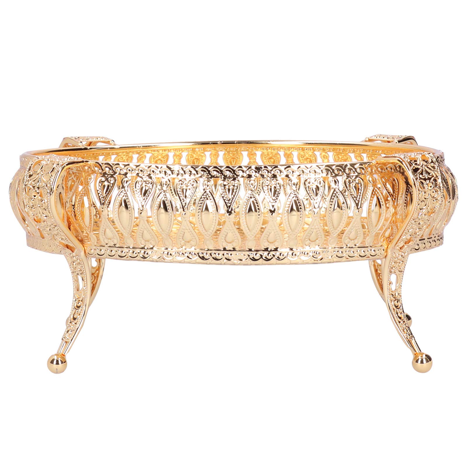 Vintage Metal Fruit Tray - 8.4x6.4x4.2 Inch Retro Kitchen Serving Tray for Fruits, Snacks & Decor | Elegant Home Dining Accessory for Parties, Tea Time & Daily Use