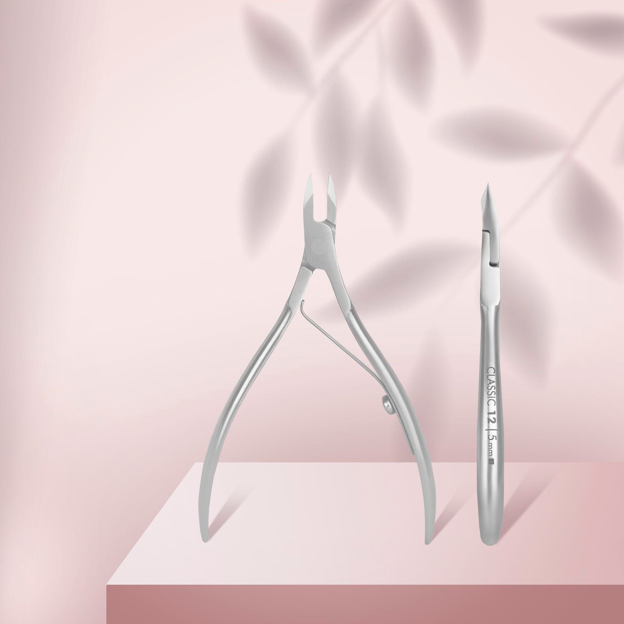 Staleks Classic 12 Cuticle Nippers - 5mm Stainless Steel Professional Nail Clippers for Manicure & Pedicure - Perfect for Salon, Home Use & DIY Nail Care
