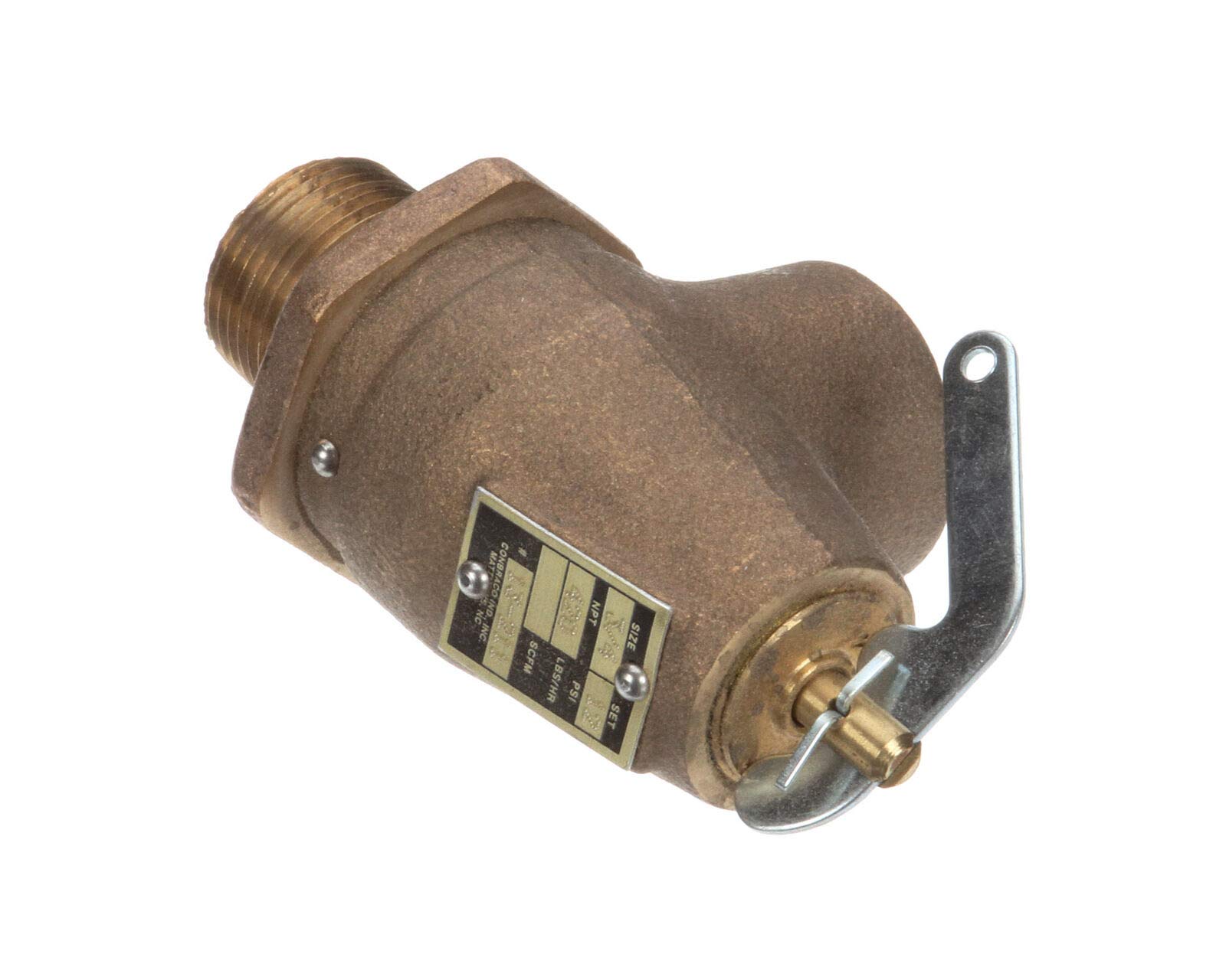 Cleveland 101035 3/4 Inch 12 PSI Brass Safety Valve - Water Pressure Regulator for Home Plumbing, Boiler & HVAC Systems