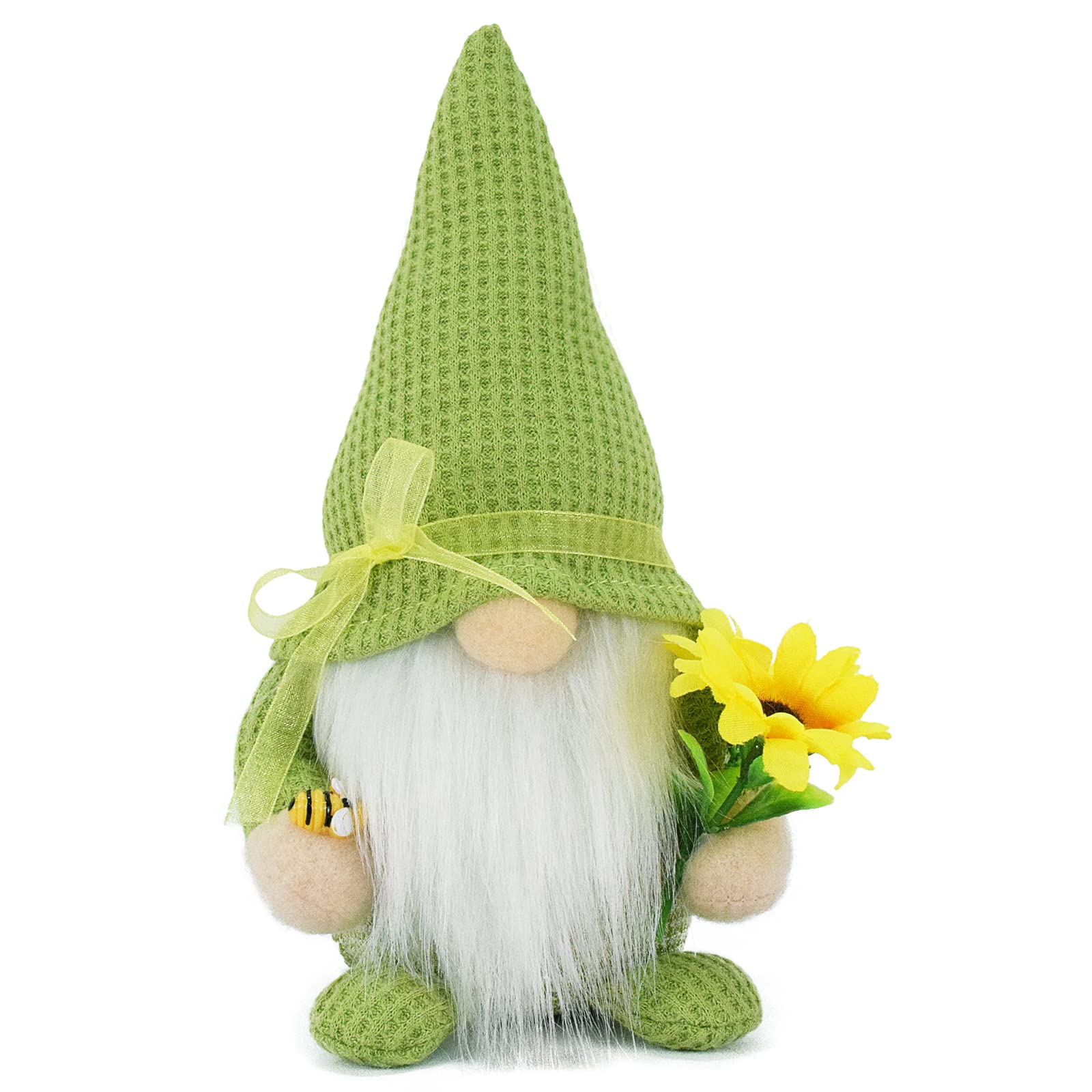 Attiigny Bumble Bee Gnome Plush Set of 2 - Handmade Honeybee Spring Summer Gnomes, Holiday Ornaments & Shelf Decor - Cute Bee Dolls for Home, Garden, and Tiered Tray Decor | Perfect for Easter, Christmas Gifts & Cozy Farmhouse Decor