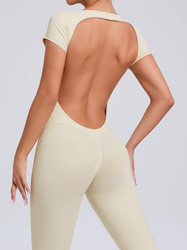 ZASUWA Women's Sexy Backless U-Neck Jumpsuit - Elegant One Piece Romper for Night Out, Party, or Date Night
