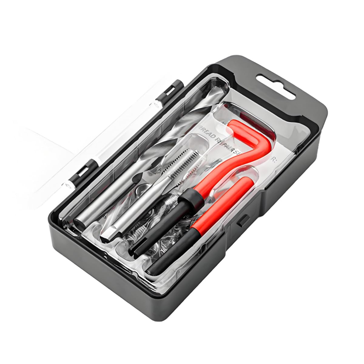15 PCS M12×1.75 Metric Thread Repair Kit - Automotive Thread Repair Tool Set with Hex Wrench & Drill Bit - Universal Car Accessories for Engine, Transmission & Exhaust System Repairs