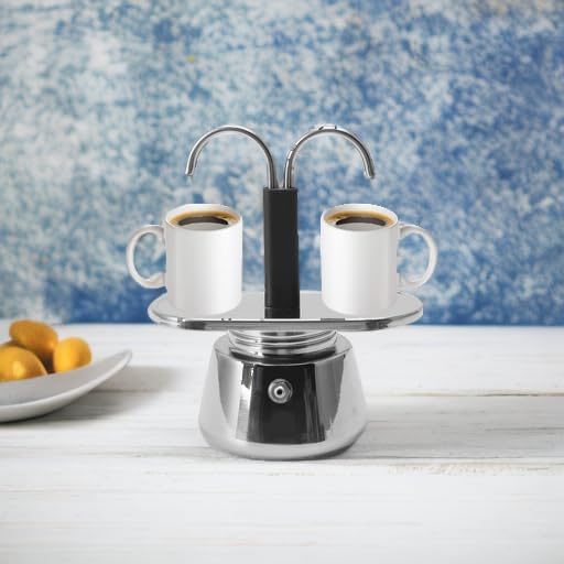 Premium Stainless Steel Moka Pot - 3 Cup Italian Stovetop Espresso Maker for Strong Coffee - Perfect for Home, Office & Camping Use