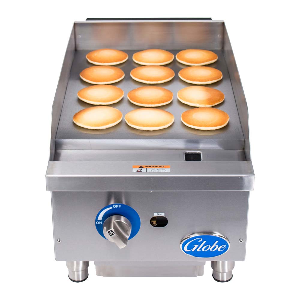 Globe GG15G 15-Inch Manual Control Gas Griddle - Perfect for Outdoor Cooking, Camping, and Backyard BBQs