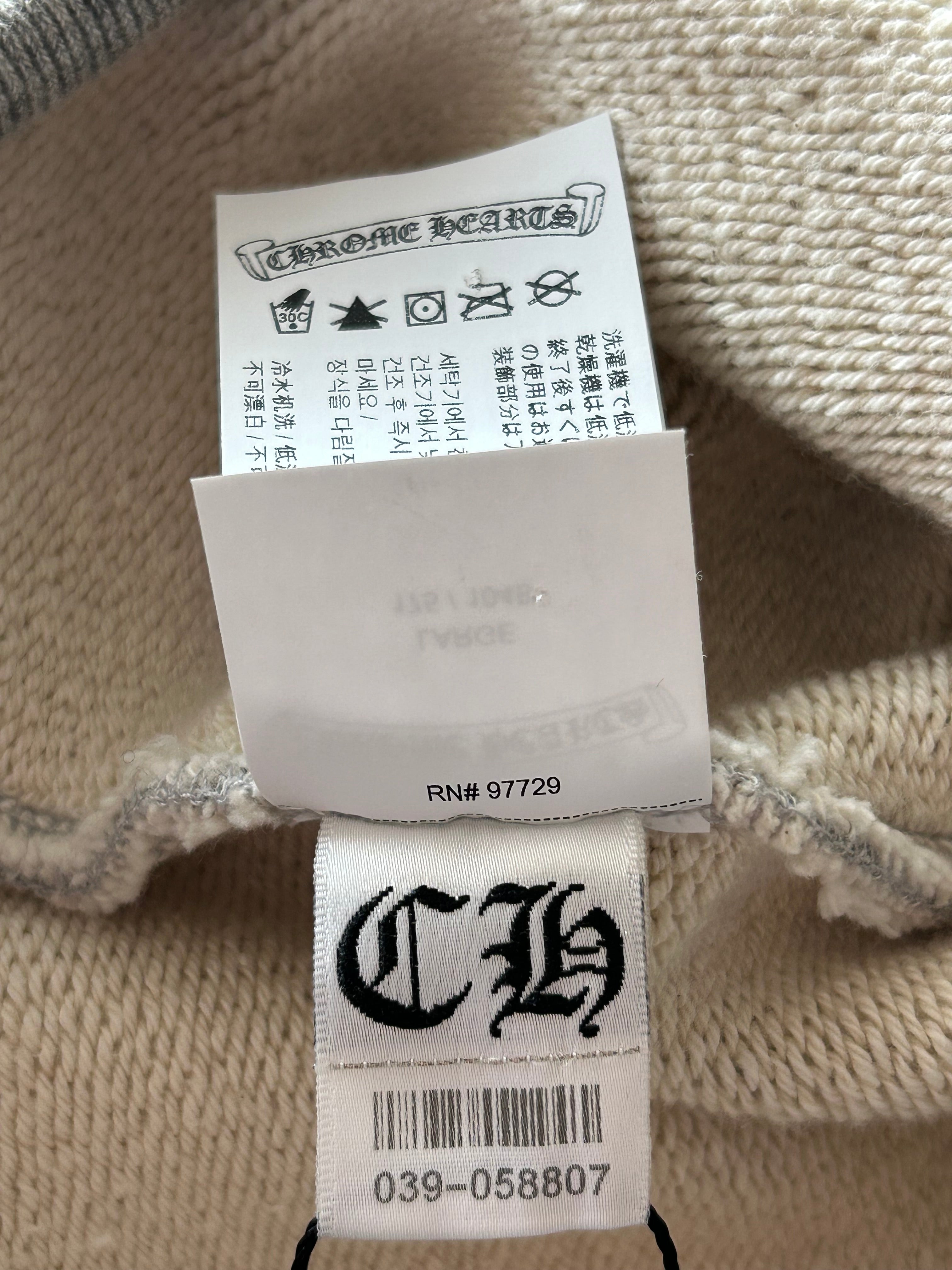 Chrome Hearts Grey & Black Triple Cross CH Logo Embroidered Hoodie for Men - Gothic Streetwear Fashion for Casual Wear & Urban Style