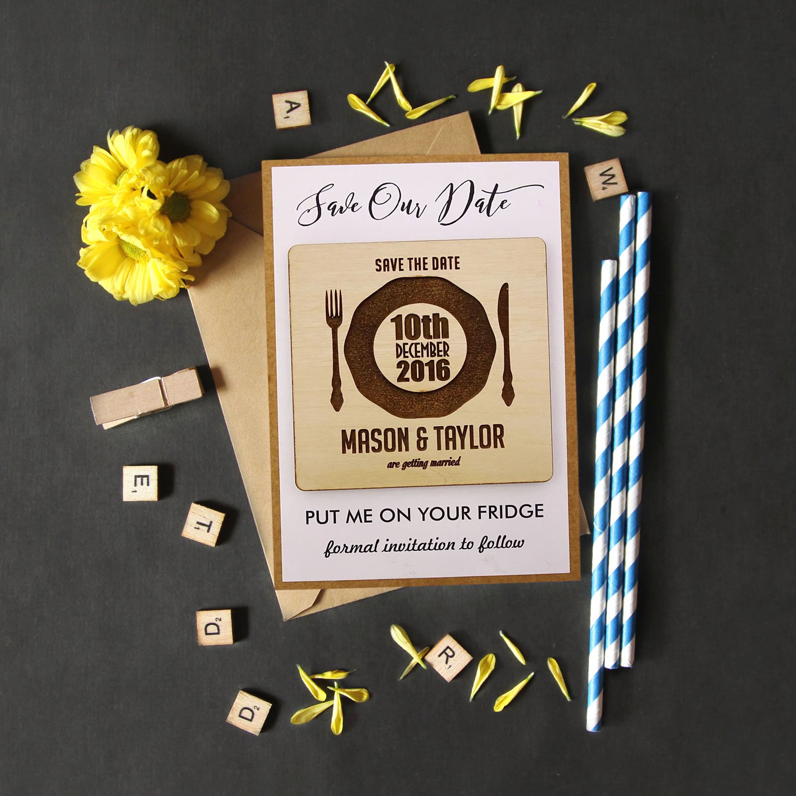 Personalized Rustic Wedding Save The Date Magnets - 50 Pack with Envelopes - Perfect for Wedding Invitations, Bridal Showers & Anniversary Celebrations