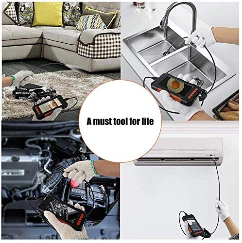 Portable Handheld Industrial Endoscope Camera - IP67 Waterproof, 8mm Lens, 4.3-Inch LCD Display, 1920x1080p HD Video - Ideal for Drain Inspection, Plumbing, HVAC & Automotive Maintenance
