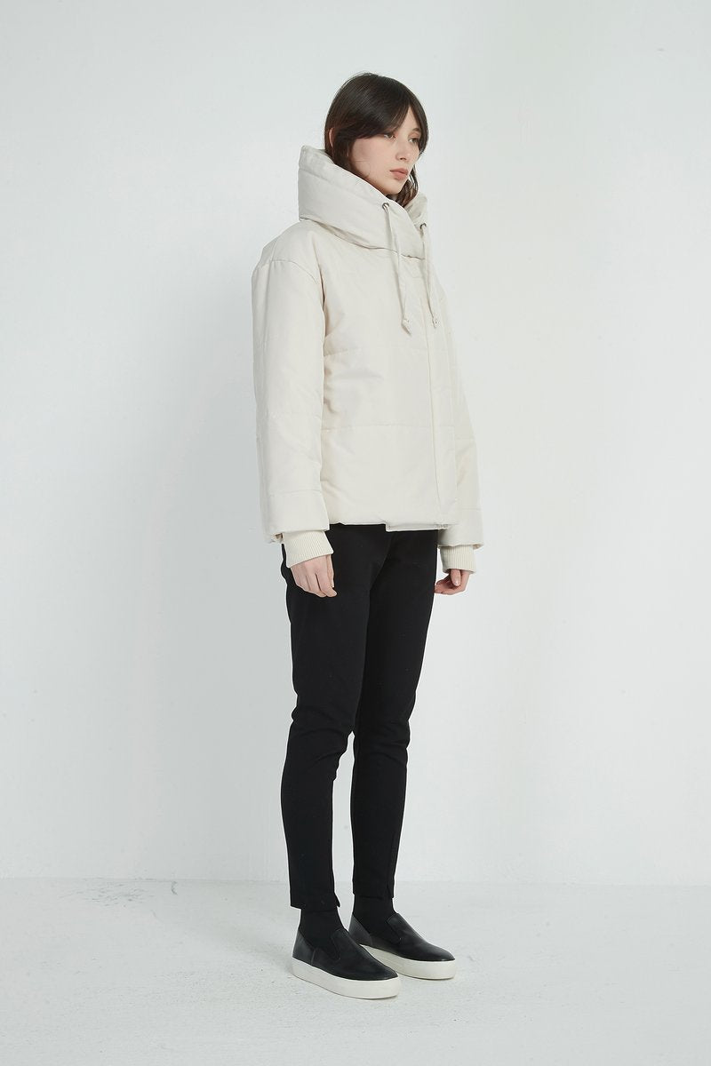 Big Collar Jacket Bone - Stylish Winter Coat for Women | Trendy Outerwear for Cold Weather | Perfect for Office, Dating & Outdoor Activities