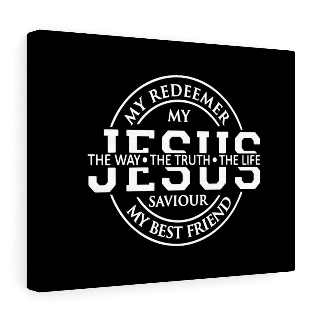 Christian Wall Art - My Redeemer, My Jesus, My Savior Bible Verse Print | Scripture Wall Decor for Home & Church | Ready to Hang Inspirational Gift for Christmas, Baptism & Christian Holidays