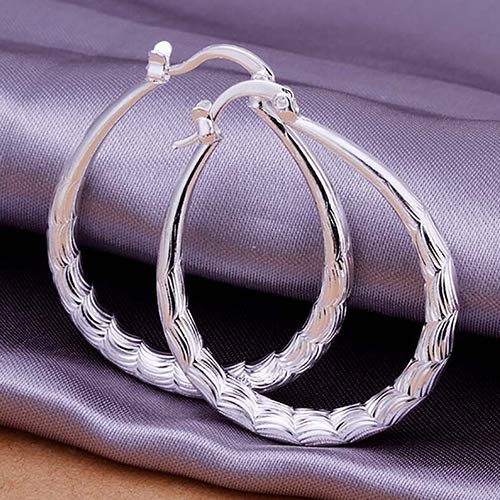 Aland Fashion Women's Silver Plated U-Shaped Hoop Ear Cuff Wrap Dangle Earrings - Elegant Boho Jewelry Gift for Parties, Weddings & Date Nights