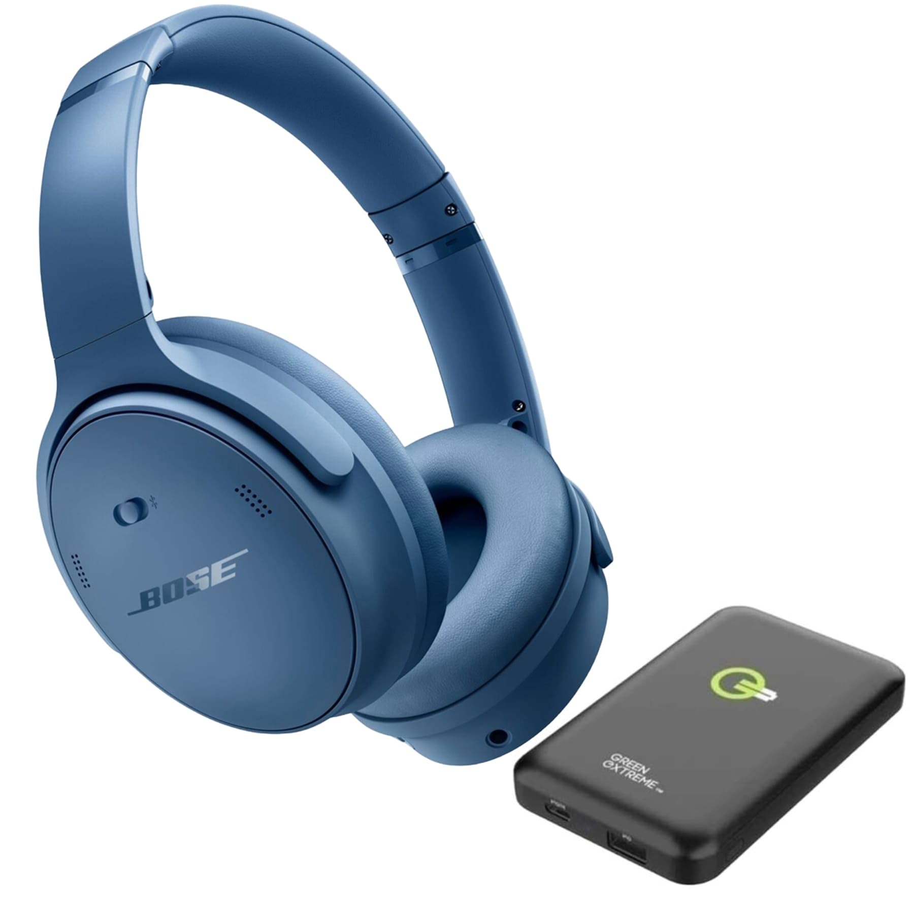 Bose QuietComfort 35 II Wireless Bluetooth Noise Cancelling Over-Ear Headphones with Built-in Alexa - Blue Dusk | Premium Sound for Travel, Work & Gaming | Includes Green Extreme Portable Charger