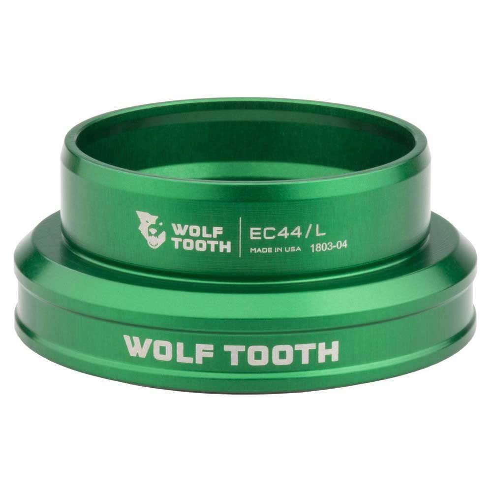 Premium Wolf Tooth EC44/40 Mountain Bike Lower Headset - Green | Durable Bicycle Headset for Trail & Enduro Riding | Smooth Steering for MTB & Gravel Bikes