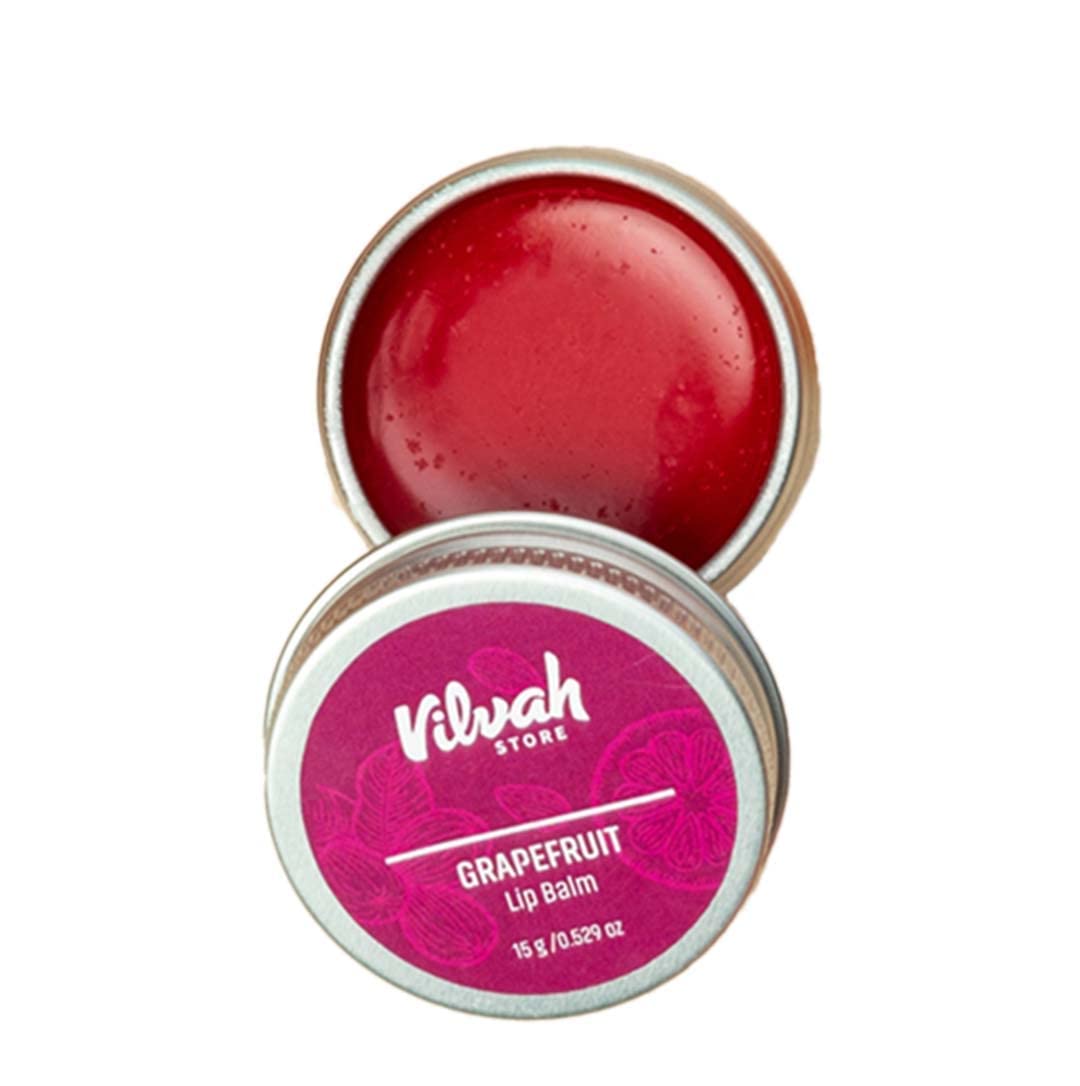 Natural Grapefruit Lip Balm for Dry, Chapped & Damaged Lips - Moisturizing Treatment with Shea Butter, Beeswax & Essential Oils - Lightens Dark Lips - 15g Vegan Lip Care - Perfect for Winter, Travel & Daily Hydration