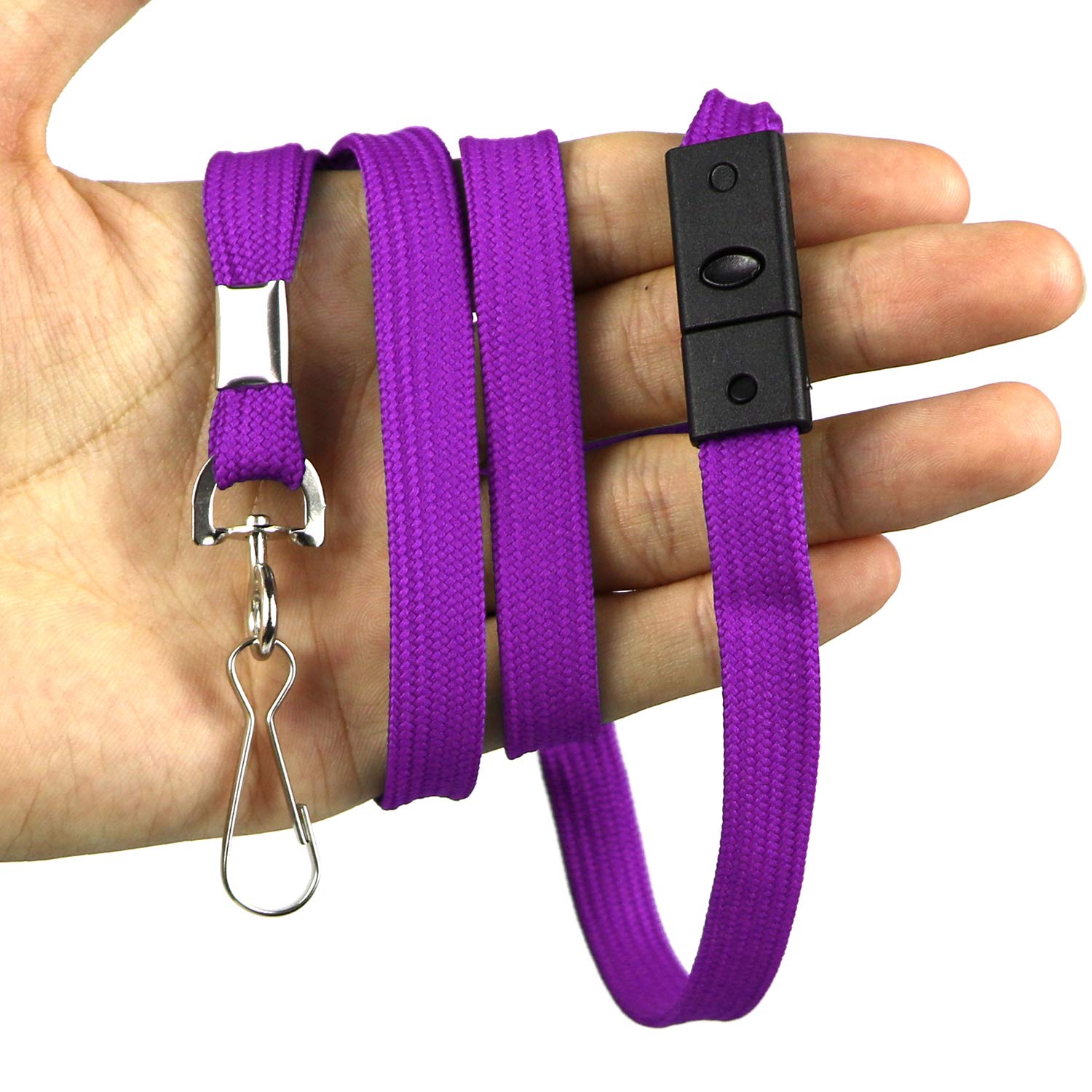 Premium Breakaway Lanyards 50-Pack - ID Badge Holders for Work & Cruise