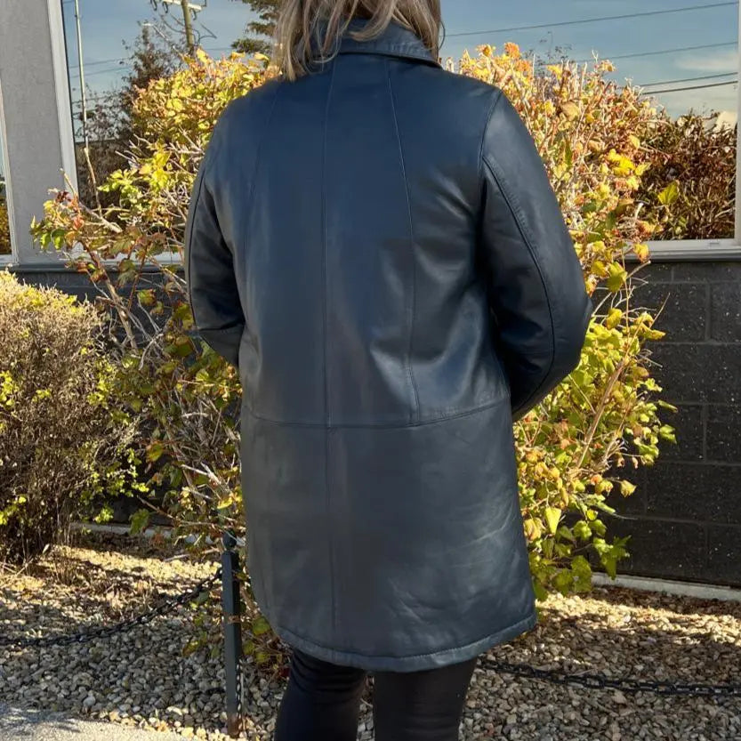 BOL Women's Button Up Leather Jacket - Stylish Faux Leather Moto Jacket for Women, Casual & Office Wear, Perfect for Fall & Winter Fashion