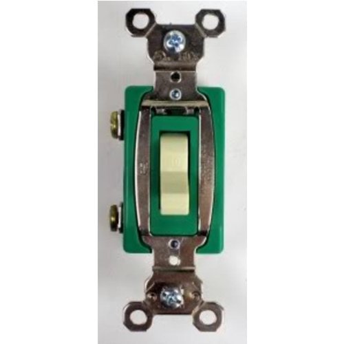 Pass & Seymour 30AC1-I Ivory 30A Single Pole Toggle Light Switch - Heavy Duty Commercial/Industrial Grade for Warehouses, Garages & Workshops