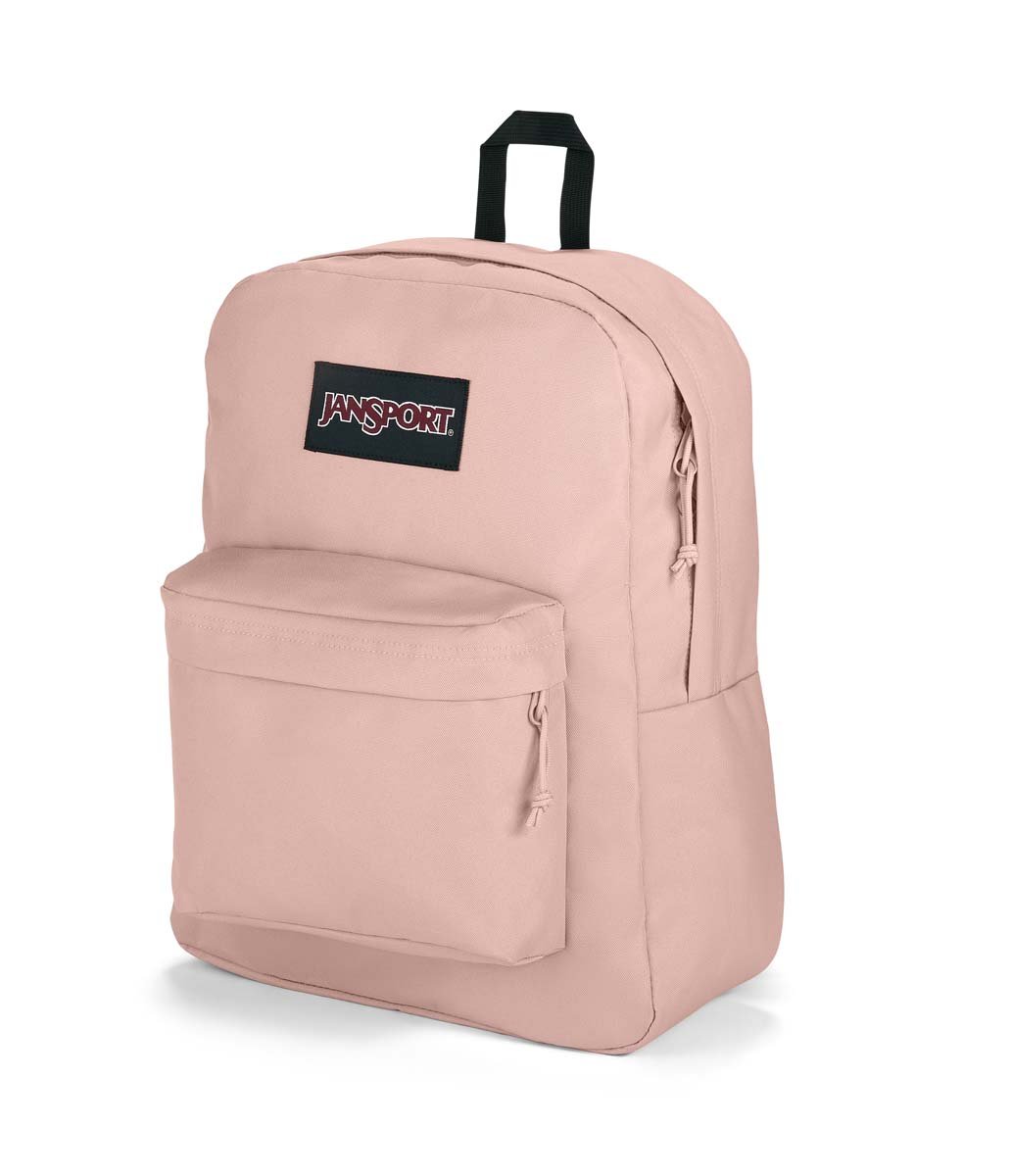 JanSport SuperBreak Plus Backpack - Lightweight Laptop Backpack for School & Travel, Durable Bookbag with Front Utility Pocket (Misty Rose) | Perfect for College Students, Commuters & Everyday Use