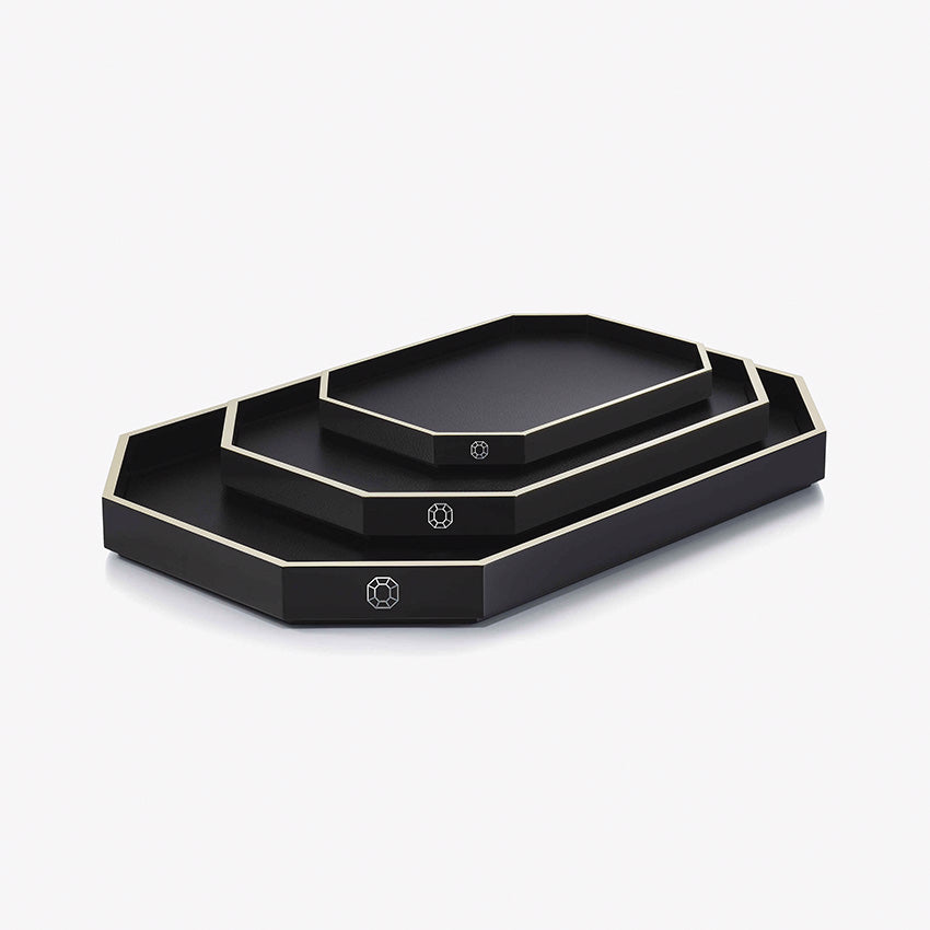 Baccarat Octogone Lacquer Tray - Luxury Decorative Serving Tray for Home, Office & Gift Giving - Elegant Design for Cocktails, Jewelry & Display